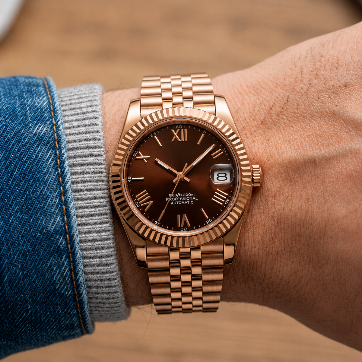 Date - Rose Gold Bordeaux