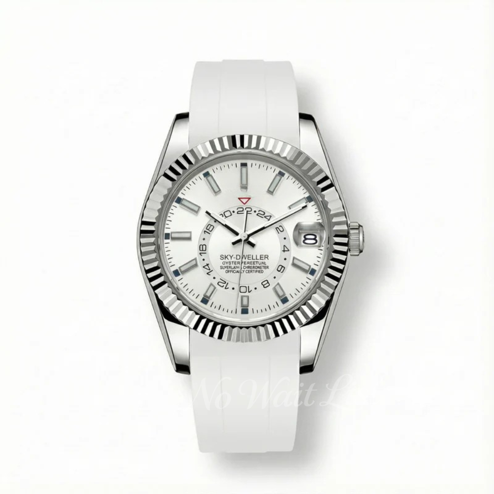 Date - Sky Dweller Rubber White