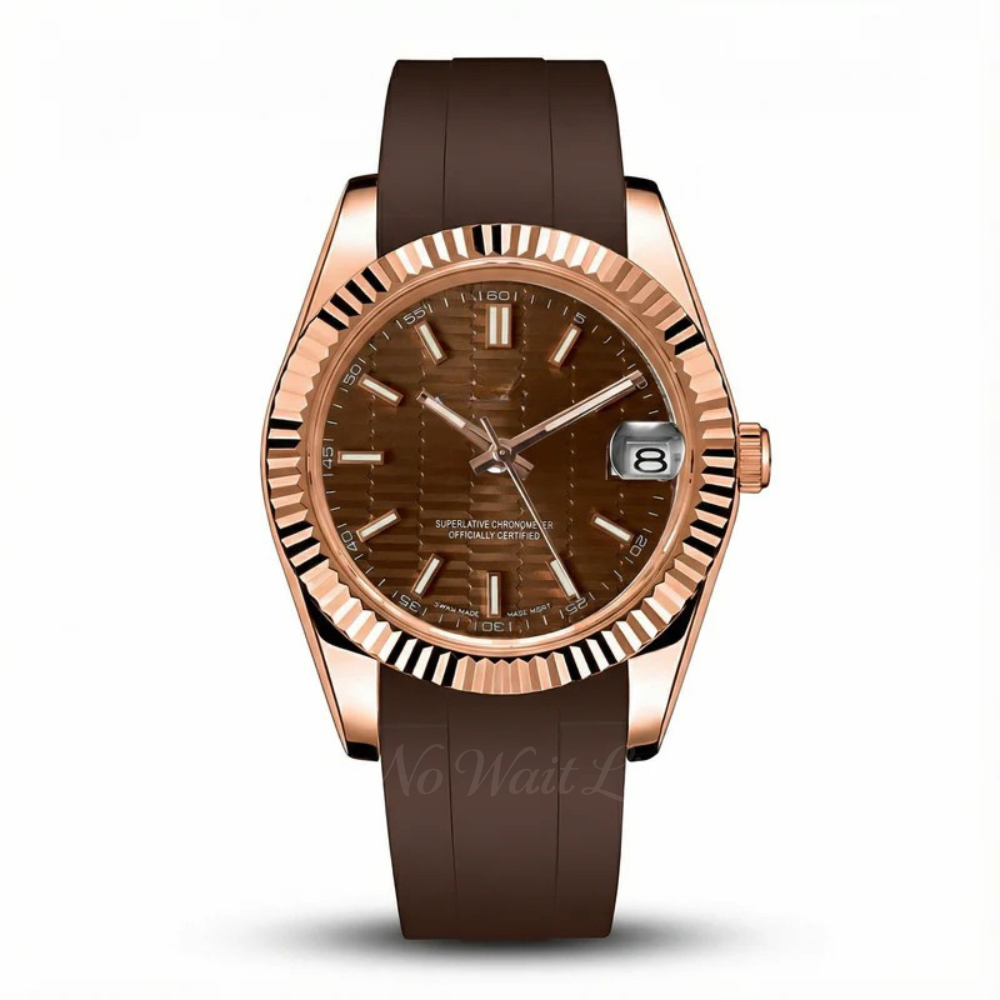Date - Rubber Rose Gold Chocolate