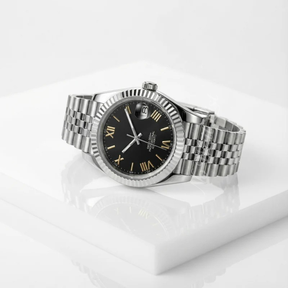 Date - Roman Gold Black