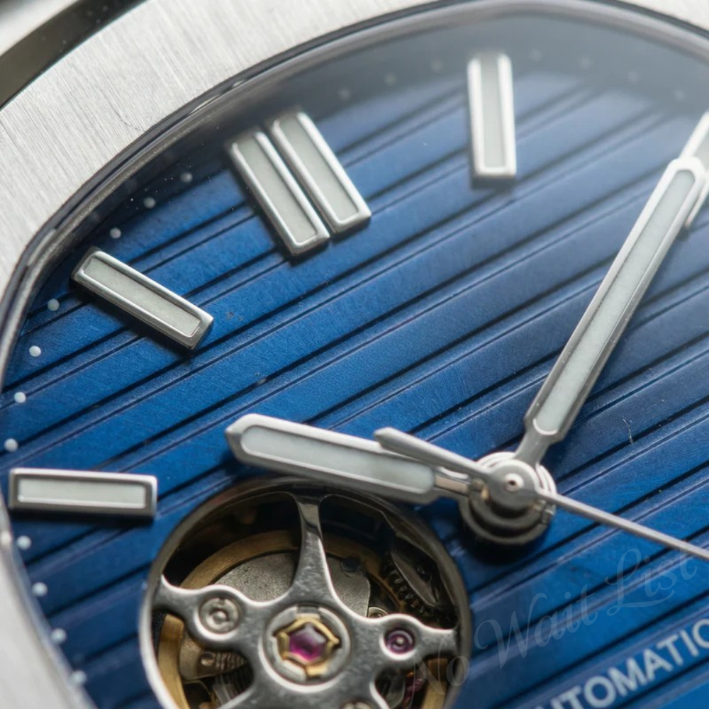Nautilus - Blue Leather Open Movement