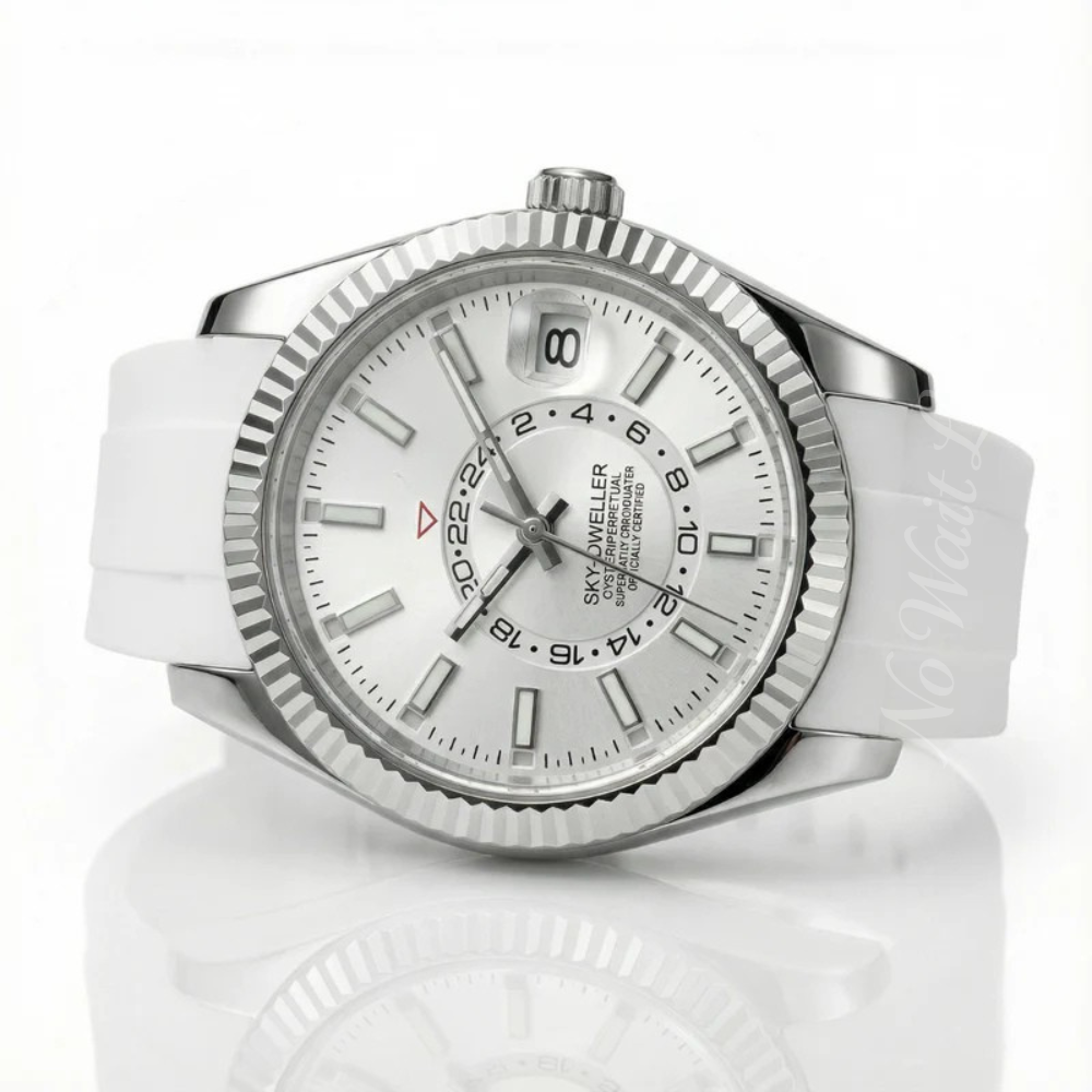 Date - Sky Dweller Rubber White