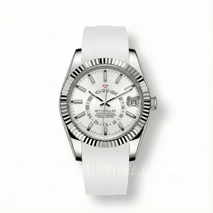 Date - Sky Dweller Rubber White