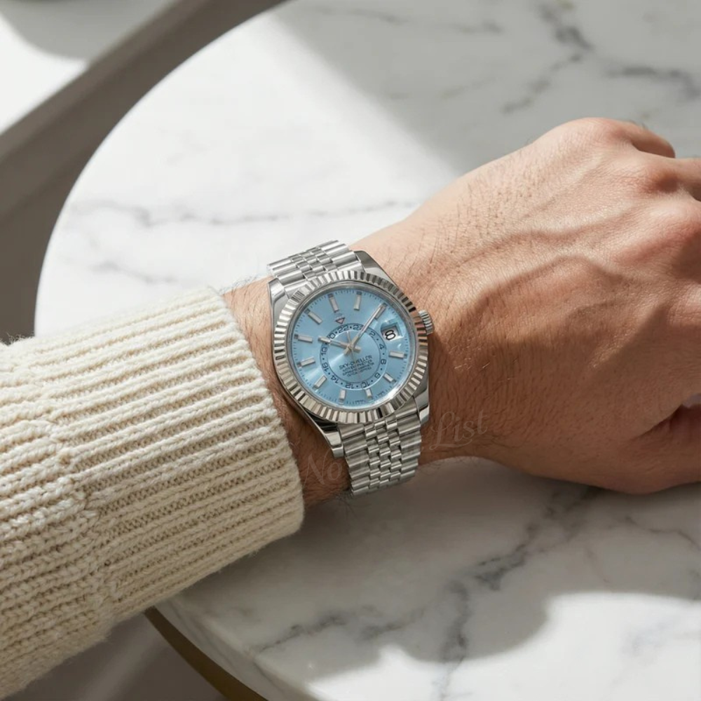 Date - Sky Dweller Ice Blue