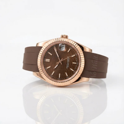 Date - Rubber Rose Gold Chocolate