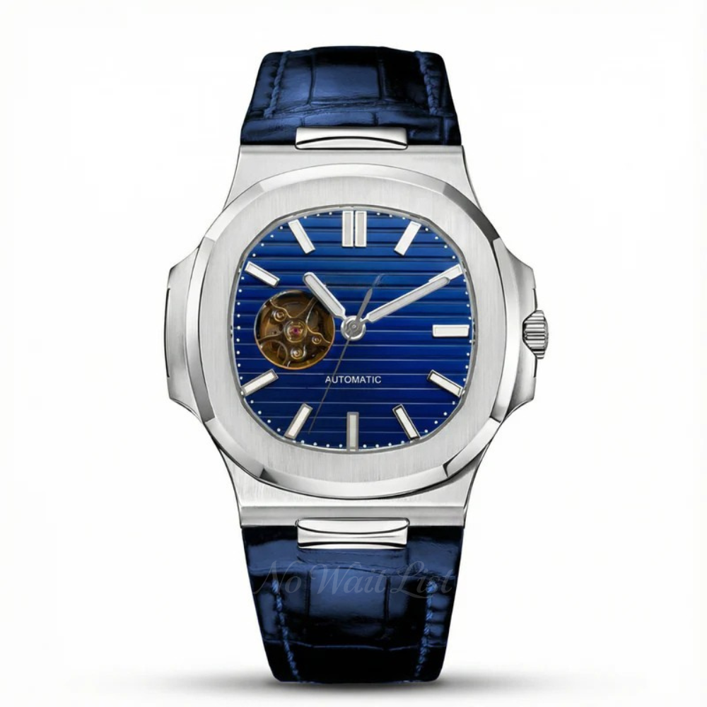 Nautilus - Blue Leather Open Movement