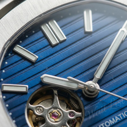 Nautilus - Blue Leather Open Movement
