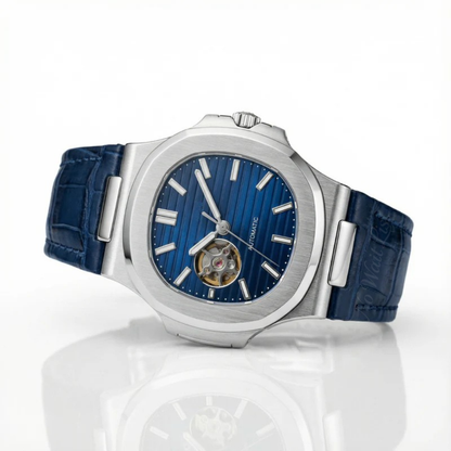 Nautilus - Blue Leather Open Movement